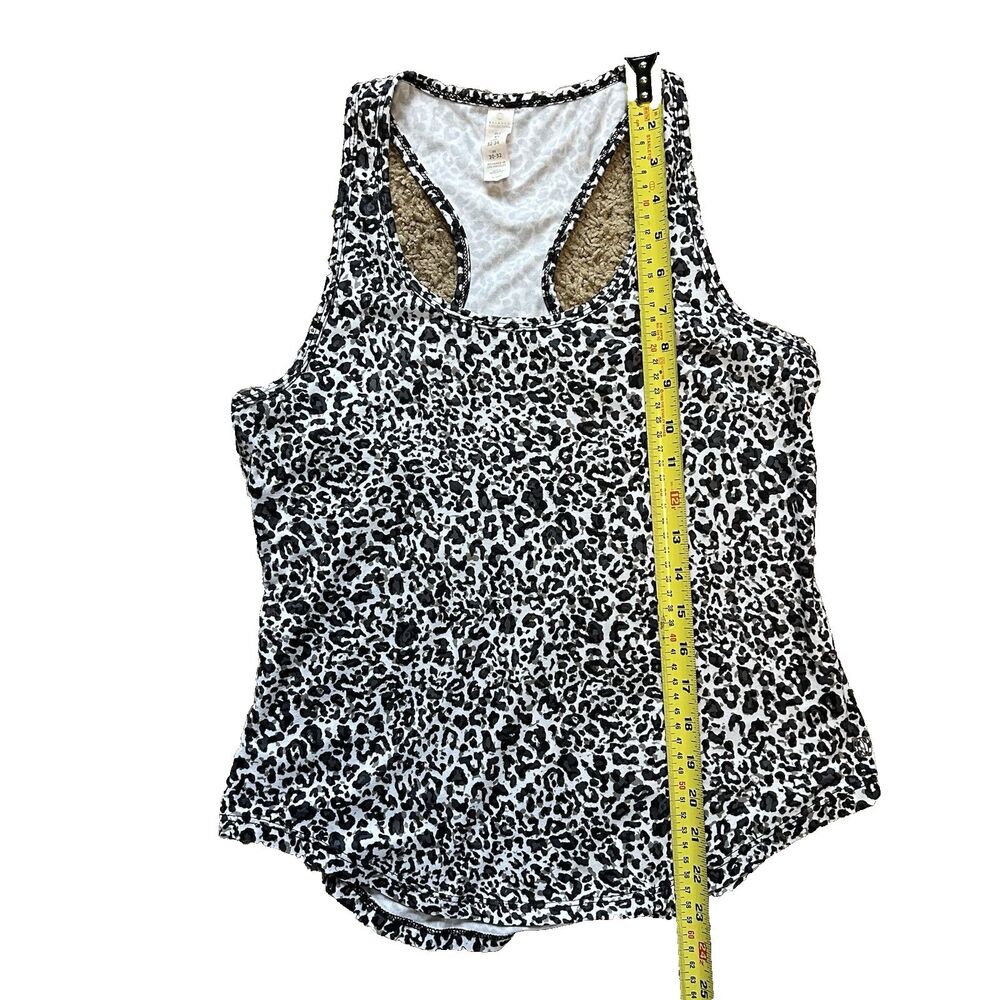 Balance Collection Black & Gray Leopard Racerback Tank Top Size XS - Picture 4 of 9